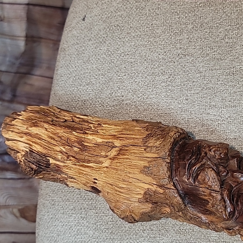Wood Carving Figure Face SAR folk art - Picture 3 of 8